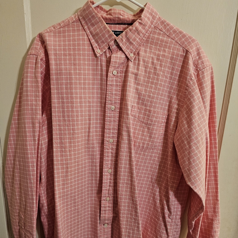 Cremieux Pink Casual Button Down Shirt Classic Checkered